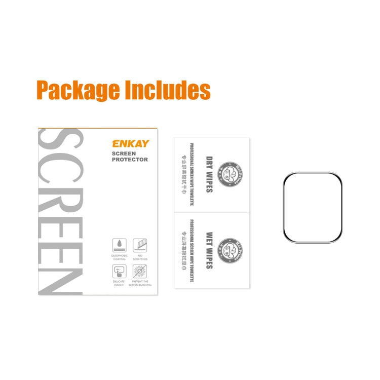 ENKAY Hat-Prince Case Friendly 3D Full Screen PET Curved Hot Bending HD Film For Apple Watch Series 9 / 8 / 7 45mm, 1 PC For Apple Watch Series 7 45mm, 2 PCS For Apple Watch Series 7 45mm, 5 PCS For Apple Watch Series 7 45mm                            ...