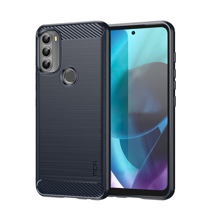 MOFI Gentleness Brushed Carbon Fiber Soft TPU Case, For Motorola Moto G71 5G, For Motorola Moto G200 5G / Edge S30, For Motorola Moto G Power 2022