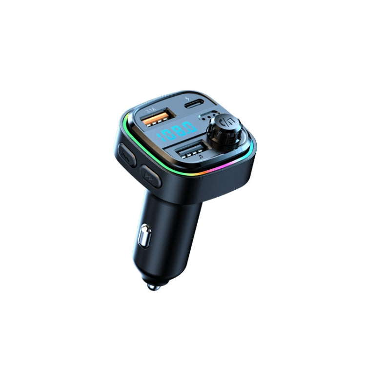 C26 Car Bluetooth Transmitter Handsfree Audio Player Dual USB Car Charger, C26