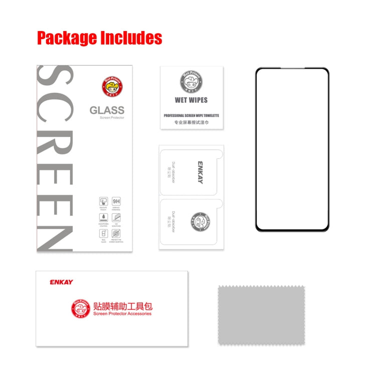 For Asus Zenfone 9 ENKAY Full Glue 0.26mm 9H 2.5D Tempered Glass Full Film, 1 PCS, 2pcs, 5pcs, 10pcs