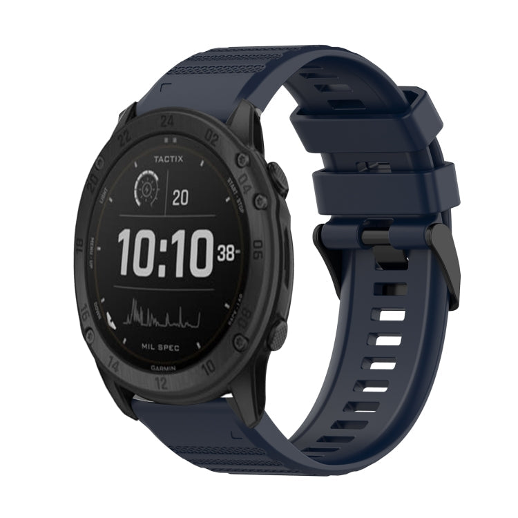 26mm Horizontal Texture Silicone Watch Band with Removal Tool, For Garmin Fenix 7X, For Garmin Fenix 7X Solar, For Garmin Tactix Delta