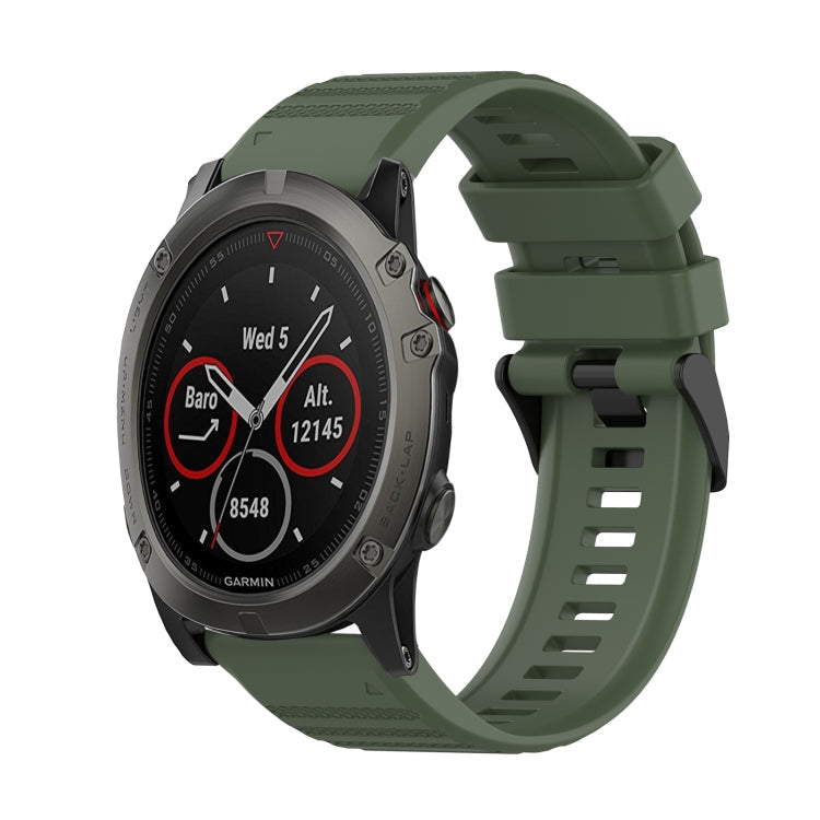 26mm Horizontal Texture Silicone Watch Band with Removal Tool, For Garmin Fenix 6X Sapphire, For Garmin Fenix 5X Sapphire, For Garmin Fenix 5X Plus