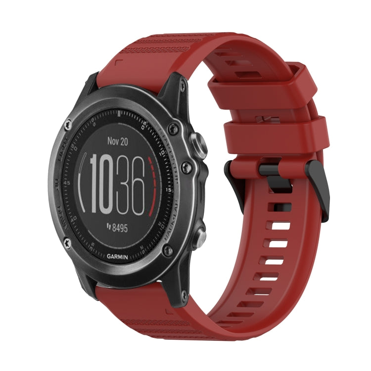 26mm Horizontal Texture Silicone Watch Band with Removal Tool, For Garmin Fenix 3, For Garmin Fenix 3 HR, For Garmin Fenix 3 Sapphire