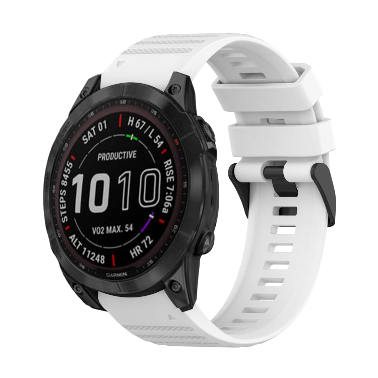 22mm Horizontal Texture Silicone Watch Band with Removal Tool, For Garmin Fenix 7, For Garmin Fenix 7 Solar, For Garmin Fenix 7 Sapphire Solar