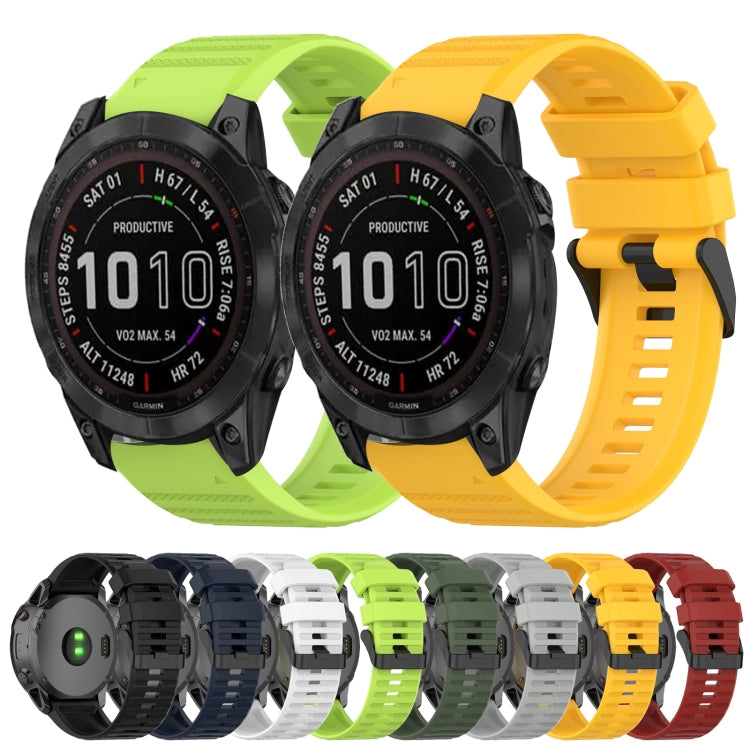 22mm Horizontal Texture Silicone Watch Band with Removal Tool, For Garmin Fenix 7, For Garmin Fenix 7 Solar, For Garmin Fenix 7 Sapphire Solar