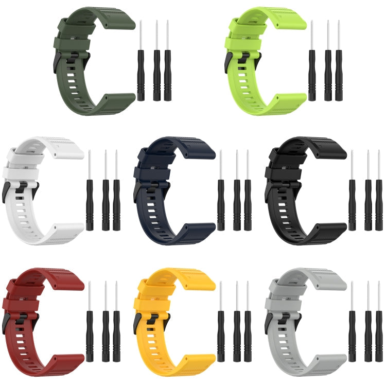 22mm Horizontal Texture Silicone Watch Band with Removal Tool, For Garmin Epix Gen 2, For Garmin Approach S62, For Garmin Fenix 6 GPS