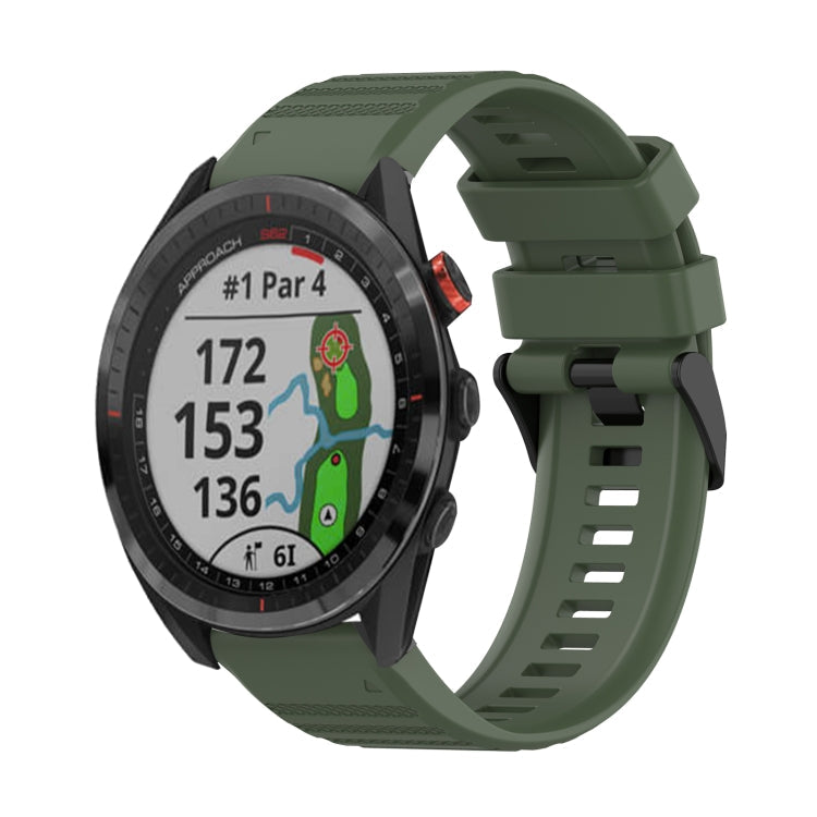 22mm Horizontal Texture Silicone Watch Band with Removal Tool, For Garmin Epix Gen 2, For Garmin Approach S62, For Garmin Fenix 6 GPS