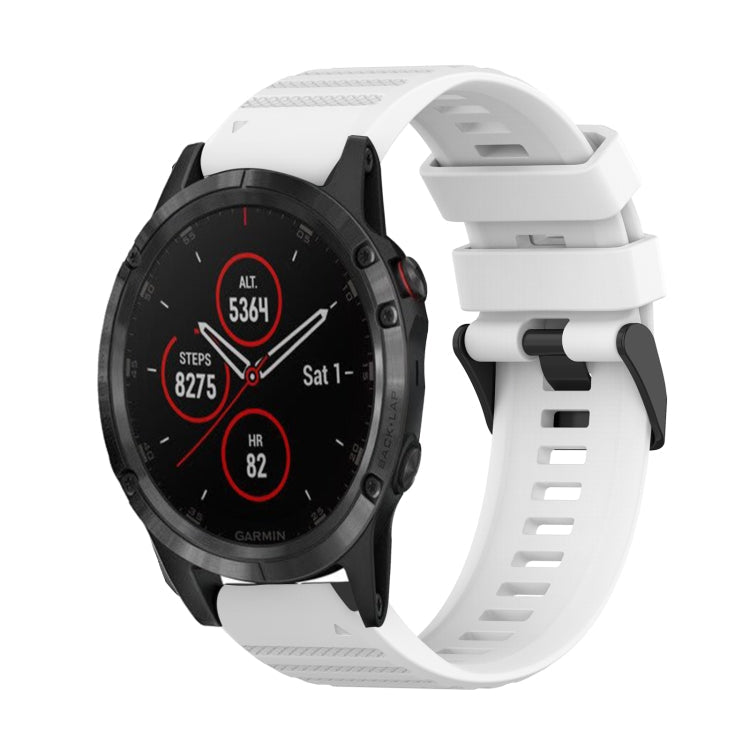 22mm Horizontal Texture Silicone Watch Band with Removal Tool, For Garmin Fenix 5 Plus, For Garmin Quatix 5, For Garmin Quatix 5 Sapphire