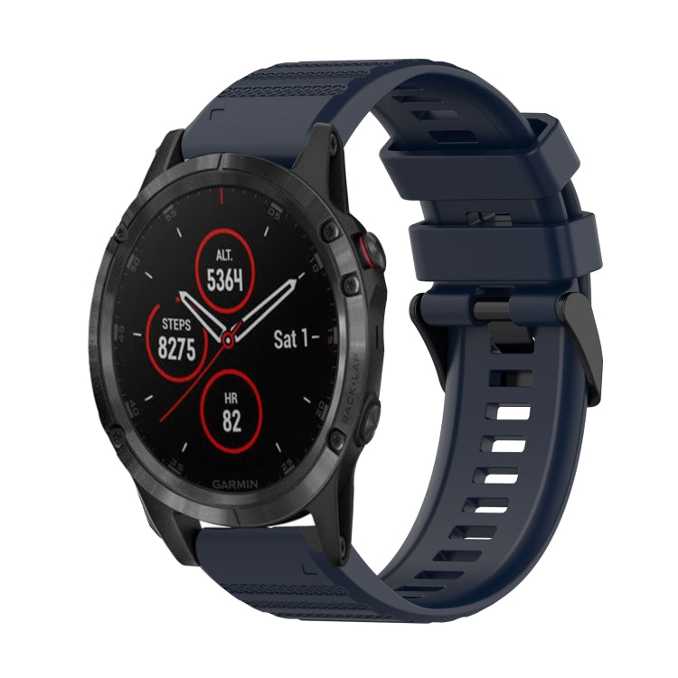 22mm Horizontal Texture Silicone Watch Band with Removal Tool, For Garmin Fenix 5 Plus, For Garmin Quatix 5, For Garmin Quatix 5 Sapphire