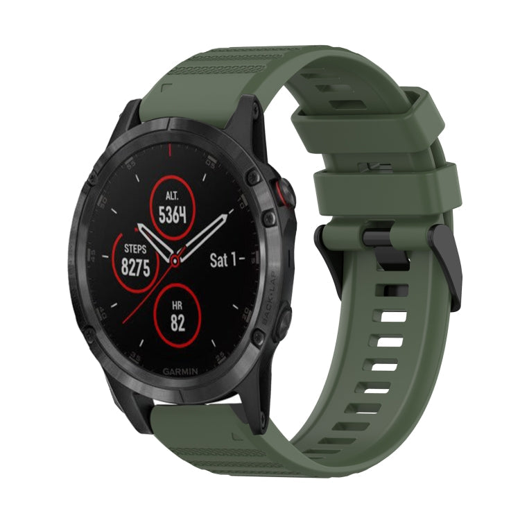 22mm Horizontal Texture Silicone Watch Band with Removal Tool, For Garmin Fenix 5 Plus, For Garmin Quatix 5, For Garmin Quatix 5 Sapphire