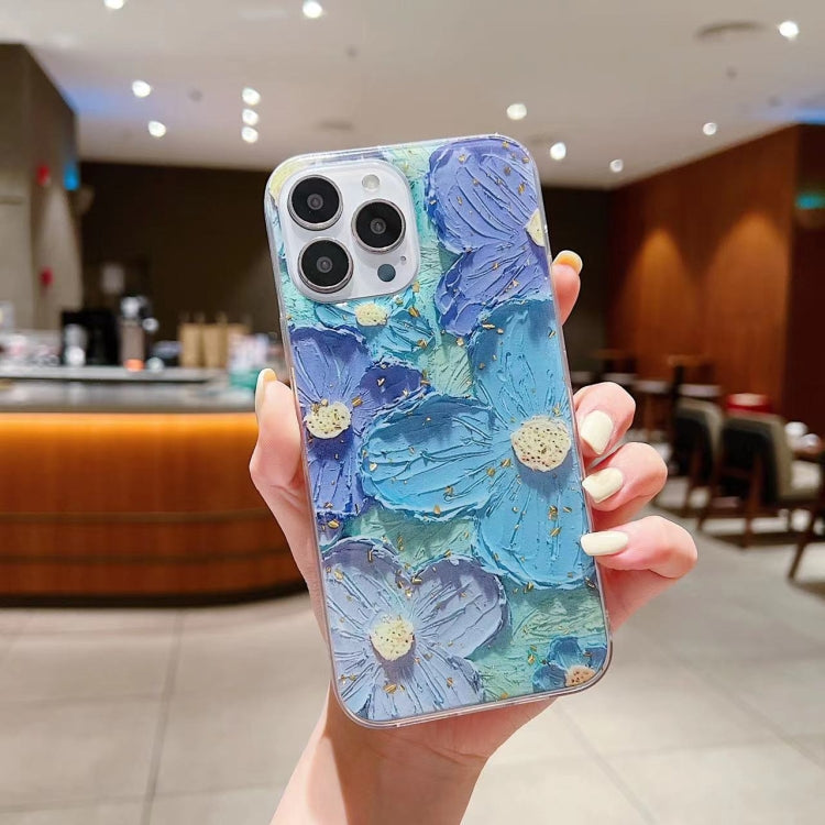 Gold Foil Oil Painting Epoxy TPU Phone Case, For iPhone 12 Pro Max, For iPhone 12 Pro, For iPhone 12, For iPhone 12 mini
