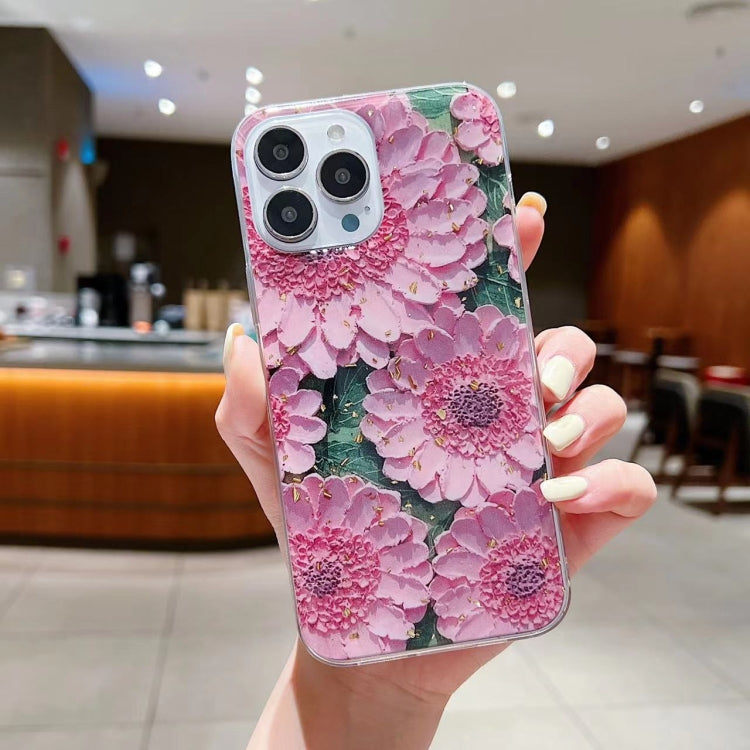 Gold Foil Oil Painting Epoxy TPU Phone Case, For iPhone 11 Pro Max, For iPhone 11 Pro, For iPhone 11