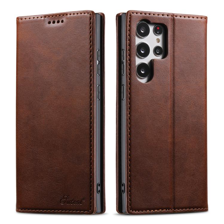 Suteni Calf Texture Horizontal Flip Leather Phone Case, For Samsung Galaxy S26+ 5G, For Samsung Galaxy S26 Ultra 5G, For Samsung Galaxy S26 5G, For Samsung Galaxy S25 5G, For Samsung Galaxy S25+ 5G, For Samsung Galaxy S25 Ultra 5G