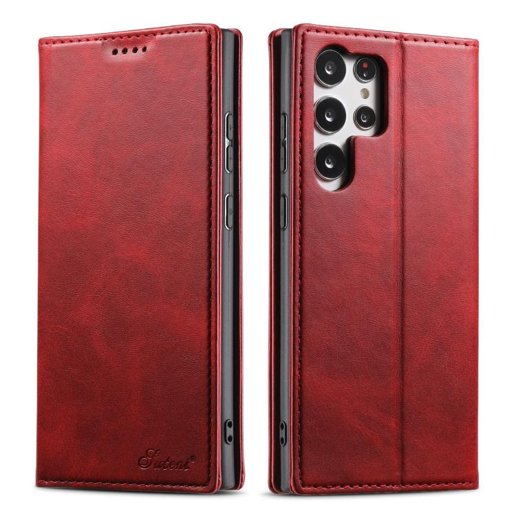 Suteni Calf Texture Horizontal Flip Leather Phone Case, For Samsung Galaxy S26+ 5G, For Samsung Galaxy S26 Ultra 5G, For Samsung Galaxy S26 5G, For Samsung Galaxy S25 5G, For Samsung Galaxy S25+ 5G, For Samsung Galaxy S25 Ultra 5G