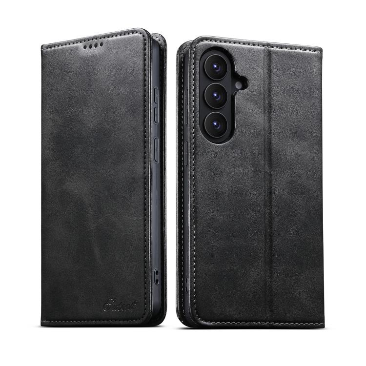 Suteni Calf Texture Horizontal Flip Leather Phone Case, For Samsung Galaxy S26+ 5G, For Samsung Galaxy S26 Ultra 5G, For Samsung Galaxy S26 5G, For Samsung Galaxy S25 5G, For Samsung Galaxy S25+ 5G, For Samsung Galaxy S25 Ultra 5G