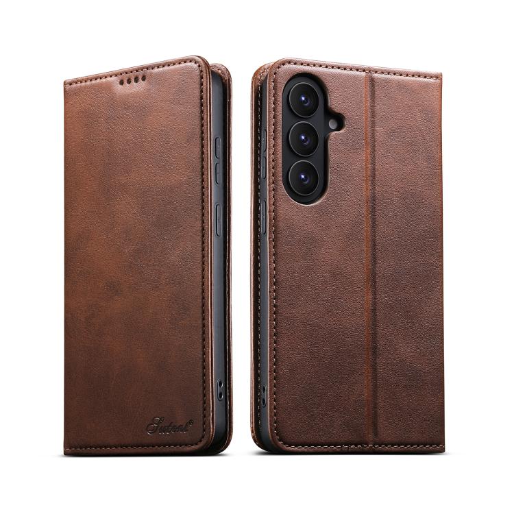 Suteni Calf Texture Horizontal Flip Leather Phone Case, For Samsung Galaxy S26+ 5G, For Samsung Galaxy S26 Ultra 5G, For Samsung Galaxy S26 5G, For Samsung Galaxy S25 5G, For Samsung Galaxy S25+ 5G, For Samsung Galaxy S25 Ultra 5G