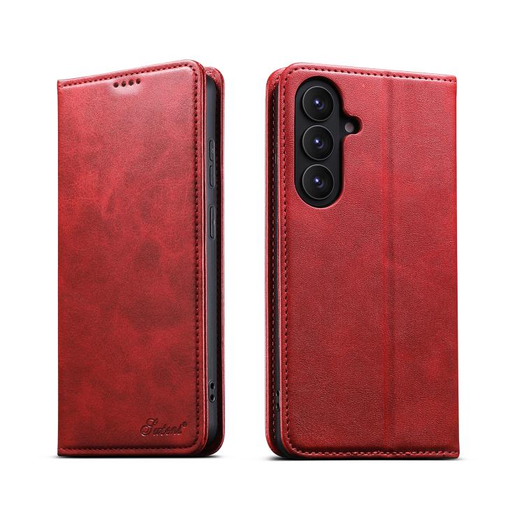 Suteni Calf Texture Horizontal Flip Leather Phone Case, For Samsung Galaxy S26+ 5G, For Samsung Galaxy S26 Ultra 5G, For Samsung Galaxy S26 5G, For Samsung Galaxy S25 5G, For Samsung Galaxy S25+ 5G, For Samsung Galaxy S25 Ultra 5G