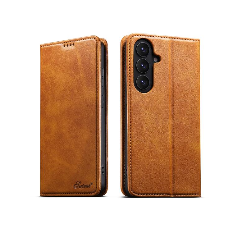 Suteni Calf Texture Horizontal Flip Leather Phone Case, For Samsung Galaxy S26+ 5G, For Samsung Galaxy S26 Ultra 5G, For Samsung Galaxy S26 5G, For Samsung Galaxy S25 5G, For Samsung Galaxy S25+ 5G, For Samsung Galaxy S25 Ultra 5G