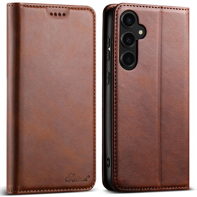 Suteni Calf Texture Horizontal Flip Leather Phone Case, For Samsung Galaxy S26+ 5G, For Samsung Galaxy S26 Ultra 5G, For Samsung Galaxy S26 5G, For Samsung Galaxy S25 5G, For Samsung Galaxy S25+ 5G, For Samsung Galaxy S25 Ultra 5G