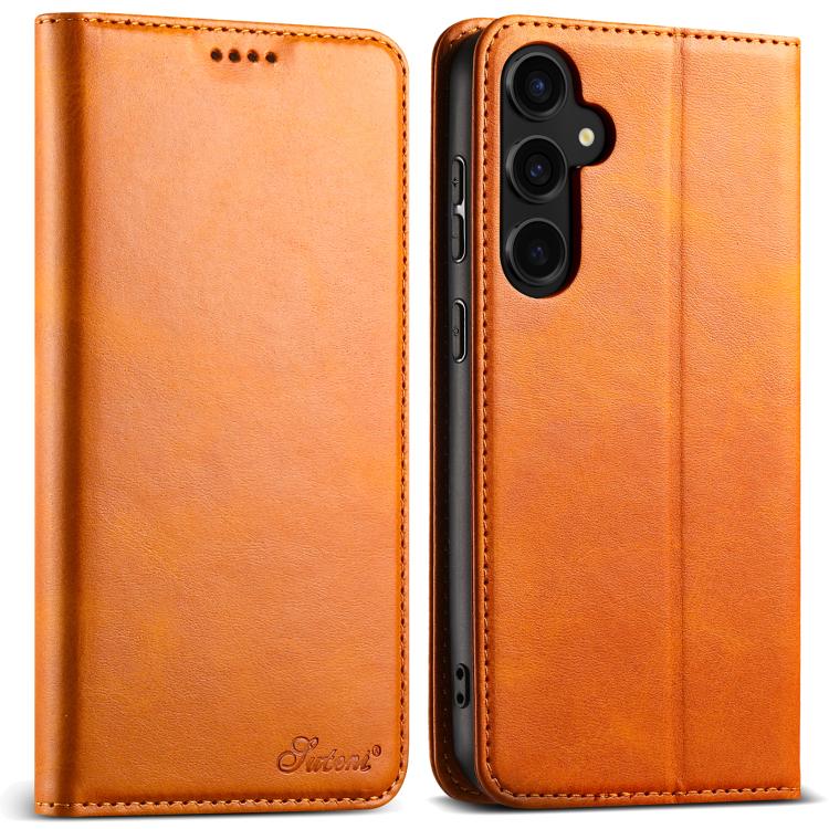 Suteni Calf Texture Horizontal Flip Leather Phone Case, For Samsung Galaxy S26+ 5G, For Samsung Galaxy S26 Ultra 5G, For Samsung Galaxy S26 5G, For Samsung Galaxy S25 5G, For Samsung Galaxy S25+ 5G, For Samsung Galaxy S25 Ultra 5G