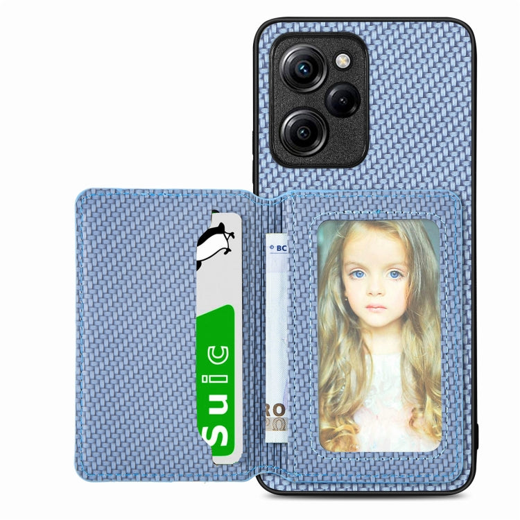 Carbon Fiber Magnetic Card Wallet Bag Phone Case, For Xiaomi Poco X4 Pro 5G, For Xiaomi Poco X5 Pro 5G, For Samsung Galaxy A22 5G, For Samsung Galaxy A32 5G