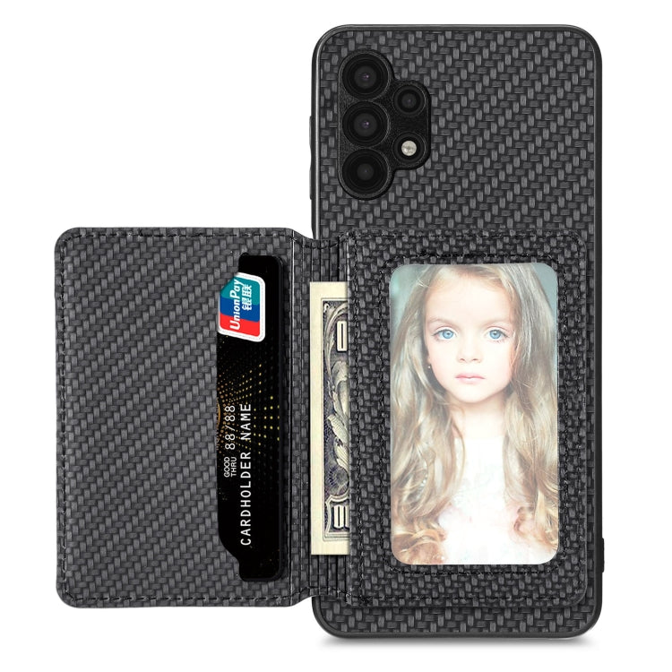 Carbon Fiber Magnetic Card Wallet Bag Phone Case, For Xiaomi Poco X4 Pro 5G, For Xiaomi Poco X5 Pro 5G, For Samsung Galaxy A22 5G, For Samsung Galaxy A32 5G