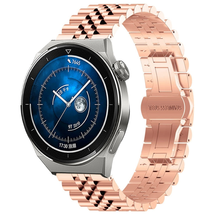 Five Bull Half Round Stainless Steel Watch Band + Strap Removal Tool, For Huawei Watch GT3 Pro 46mm, For Huawei Watch GT Runner, For Huawei Watch GT3 46mm