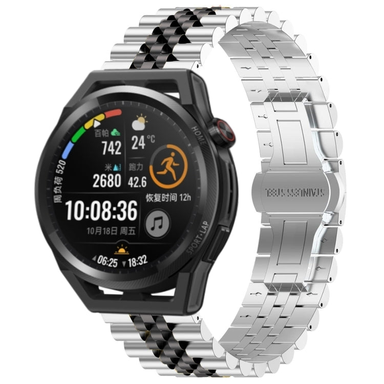 Five Bull Half Round Stainless Steel Watch Band + Strap Removal Tool, For Huawei Watch GT3 Pro 46mm, For Huawei Watch GT Runner, For Huawei Watch GT3 46mm