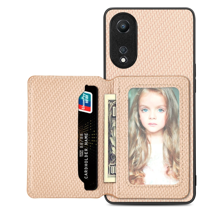 Carbon Fiber Magnetic Card Bag Phone Case, For OPPO A78, For OPPO A94 5G, For OPPO Find X6 Pro, For OPPO Find X6