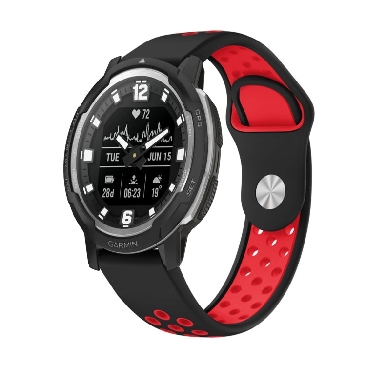 22mm Sports Breathable Silicone Watch Band, For Garmin Instinct Crossover Solar, For Garmin Fenix 7
