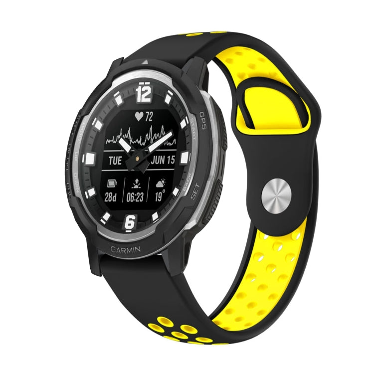22mm Sports Breathable Silicone Watch Band, For Garmin Instinct Crossover Solar, For Garmin Fenix 7