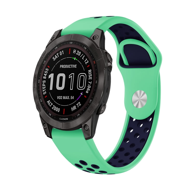 22mm Sports Breathable Silicone Watch Band, For Garmin Instinct Crossover Solar, For Garmin Fenix 7