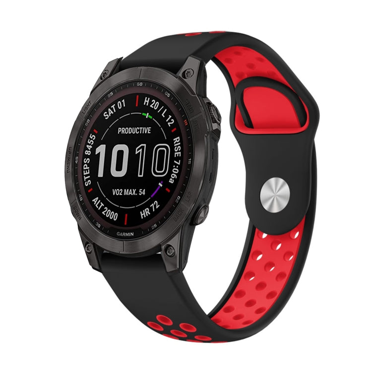 22mm Sports Breathable Silicone Watch Band, For Garmin Instinct Crossover Solar, For Garmin Fenix 7