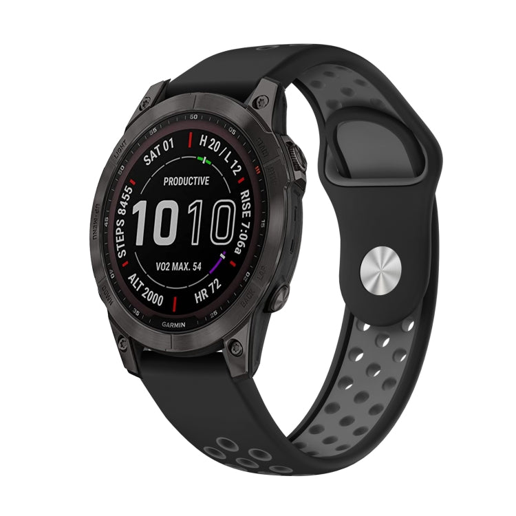 22mm Sports Breathable Silicone Watch Band, For Garmin Instinct Crossover Solar, For Garmin Fenix 7