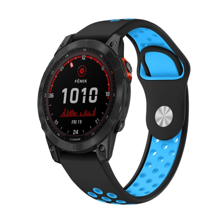 22mm Sports Breathable Silicone Watch Band, For Garmin Fenix 7 Solar, For Garmin Fenix 7 Sapphire Solar