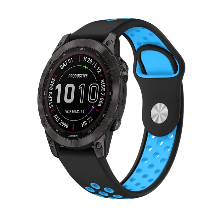 22mm Sports Breathable Silicone Watch Band, For Garmin Fenix 7 Solar, For Garmin Fenix 7 Sapphire Solar