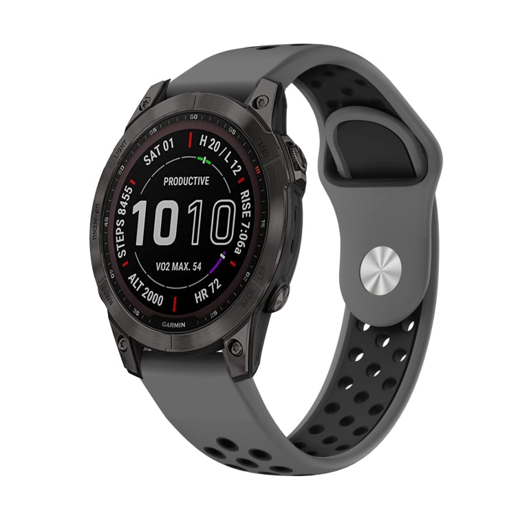 22mm Sports Breathable Silicone Watch Band, For Garmin Fenix 7 Solar, For Garmin Fenix 7 Sapphire Solar