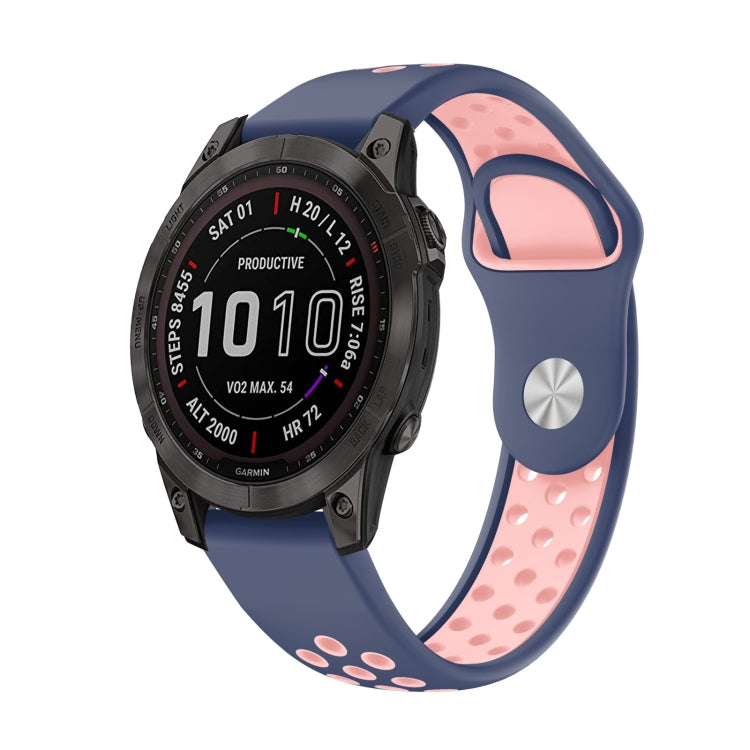 22mm Sports Breathable Silicone Watch Band, For Garmin Fenix 7 Solar, For Garmin Fenix 7 Sapphire Solar