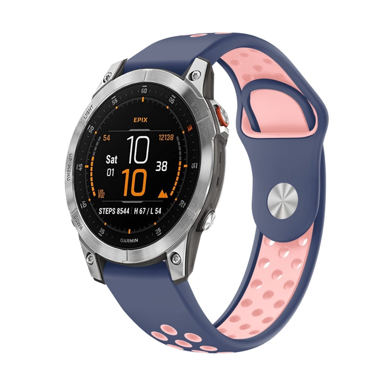 22mm Sports Breathable Silicone Watch Band, For Garmin EPIX Gen 2, For Garmin Approach S62