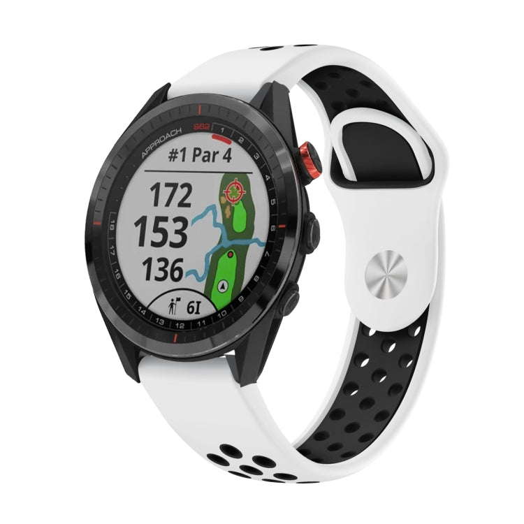 22mm Sports Breathable Silicone Watch Band, For Garmin EPIX Gen 2, For Garmin Approach S62