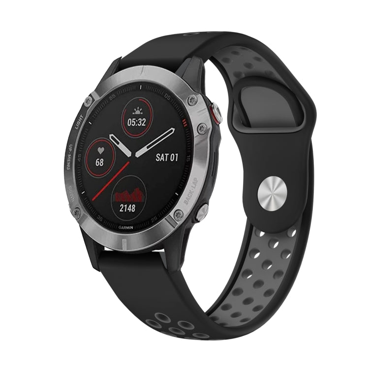 22mm Sports Breathable Silicone Watch Band, For Garmin Fenix 6 GPS, For Garmin Fenix 6 Pro GPS
