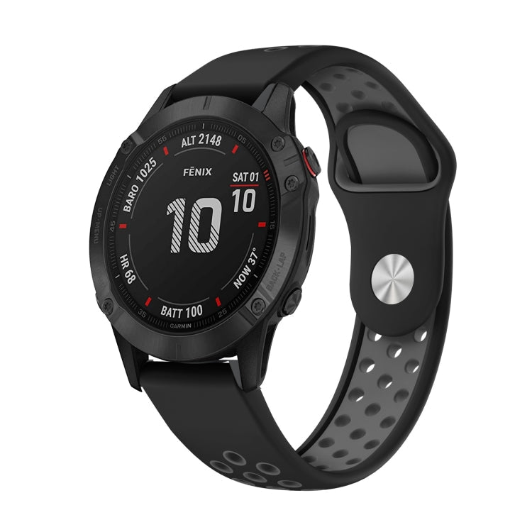 22mm Sports Breathable Silicone Watch Band, For Garmin Fenix 6 GPS, For Garmin Fenix 6 Pro GPS
