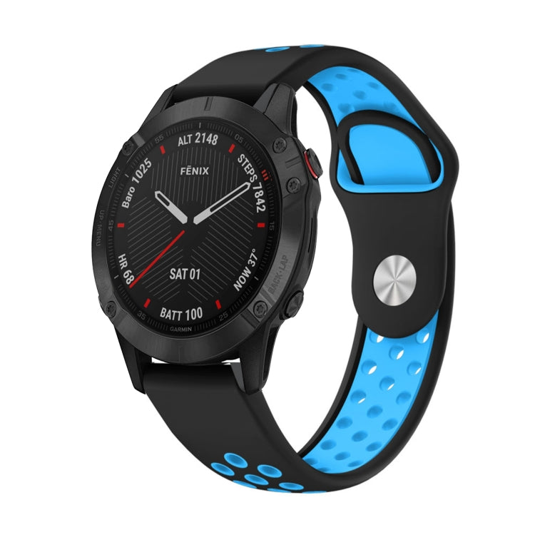 22mm Sports Breathable Silicone Watch Band, For Garmin Fenix 6 Sapphire GPS, For Garmin Fenix 5