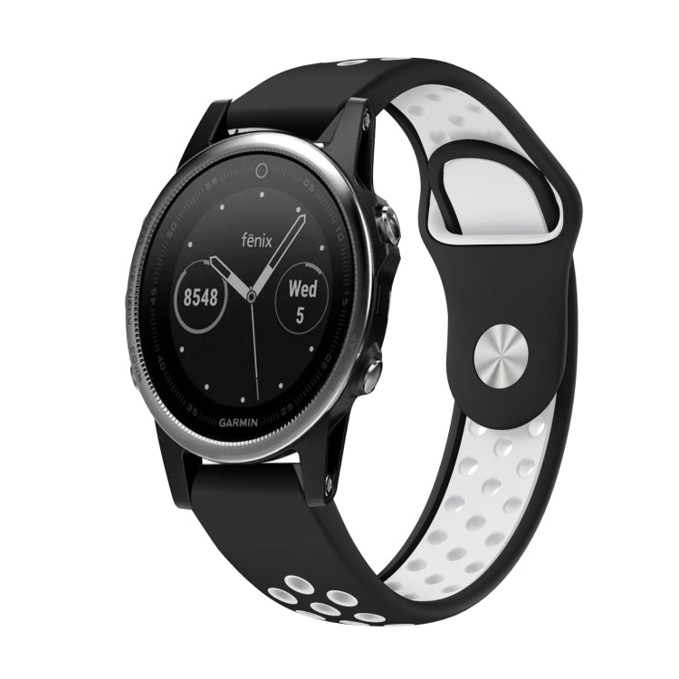 22mm Sports Breathable Silicone Watch Band, For Garmin Fenix 6 Sapphire GPS, For Garmin Fenix 5