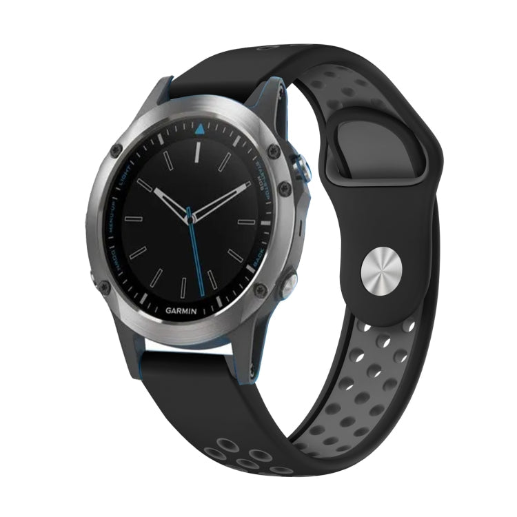 22mm Sports Breathable Silicone Watch Band, For Garmin Fenix 5 Plus, For Garmin Quatix 5