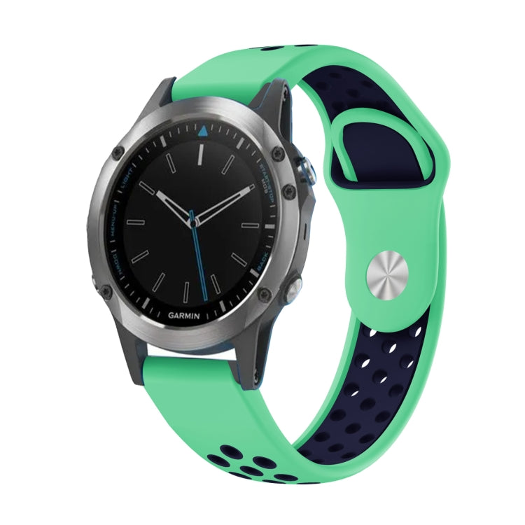 22mm Sports Breathable Silicone Watch Band, For Garmin Quatix 5 Sapphire, For Garmin Forerunner 955