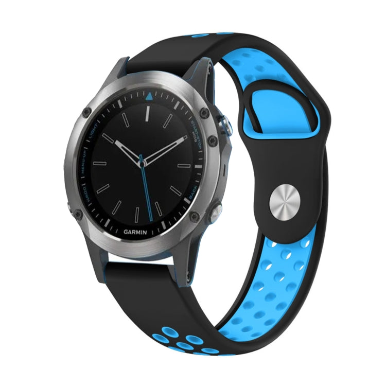 22mm Sports Breathable Silicone Watch Band, For Garmin Quatix 5 Sapphire, For Garmin Forerunner 955