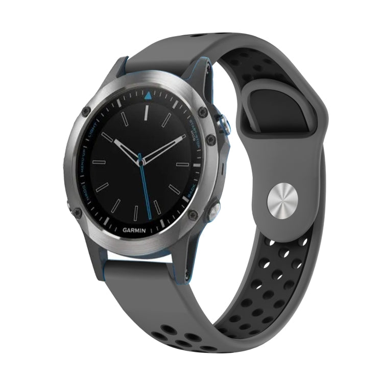 22mm Sports Breathable Silicone Watch Band, For Garmin Quatix 5 Sapphire, For Garmin Forerunner 955