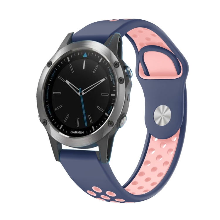 22mm Sports Breathable Silicone Watch Band, For Garmin Quatix 5 Sapphire, For Garmin Forerunner 955