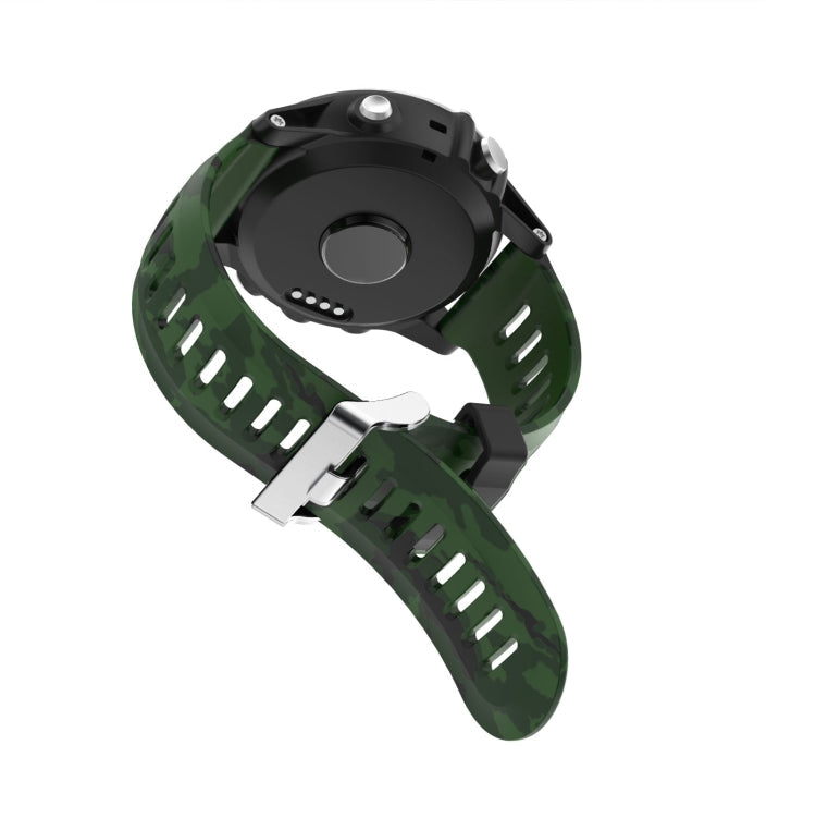 26mm Camouflage Printed Silicone Watch Band, For Garmin Instinct 2X Solar, For Garmin D2 Delta PX, For Garmin Tactix 7 Pro, For Garmin Tactix 7